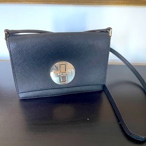 Kate Spade black turn lock crossbody bag